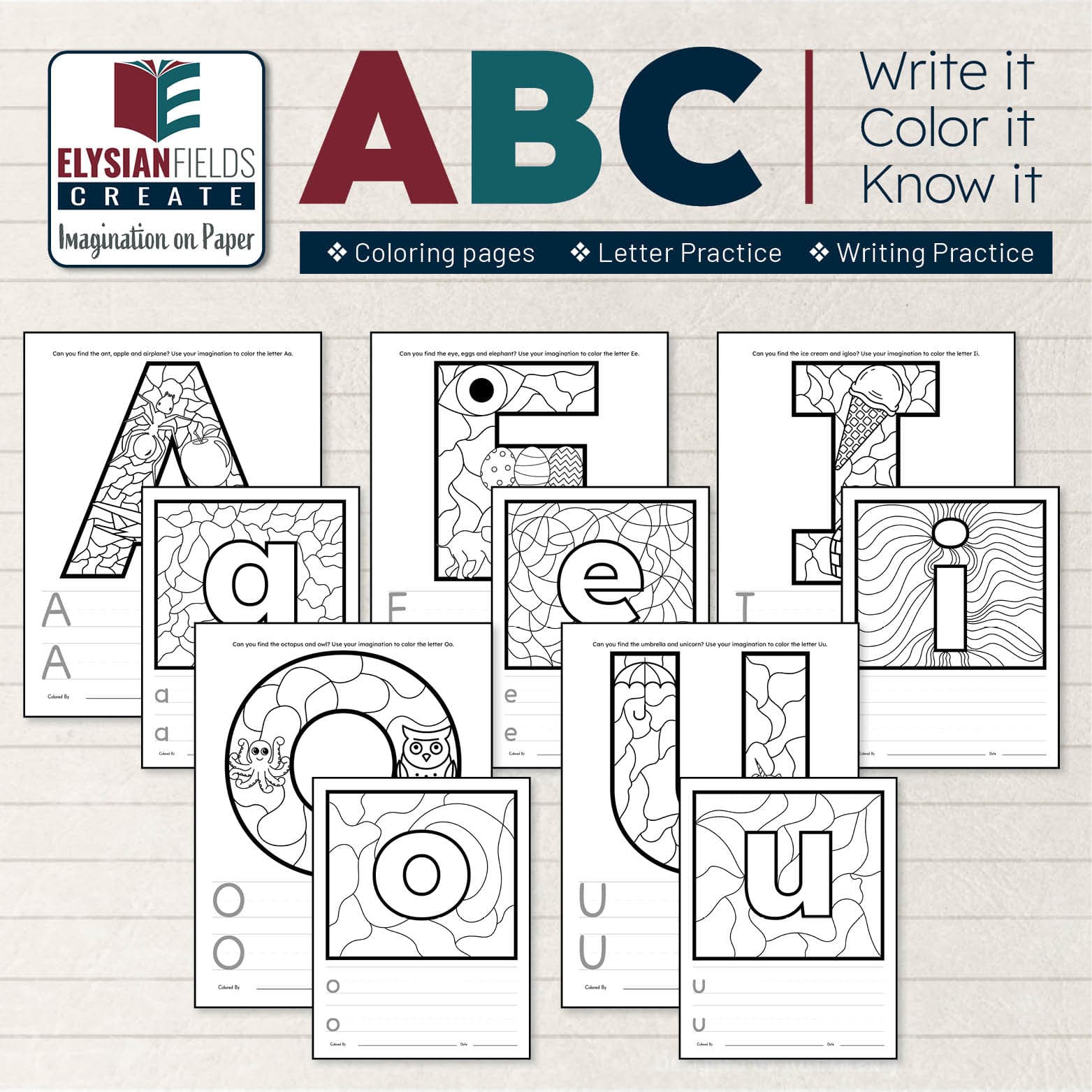 Vowels - Learn to Write