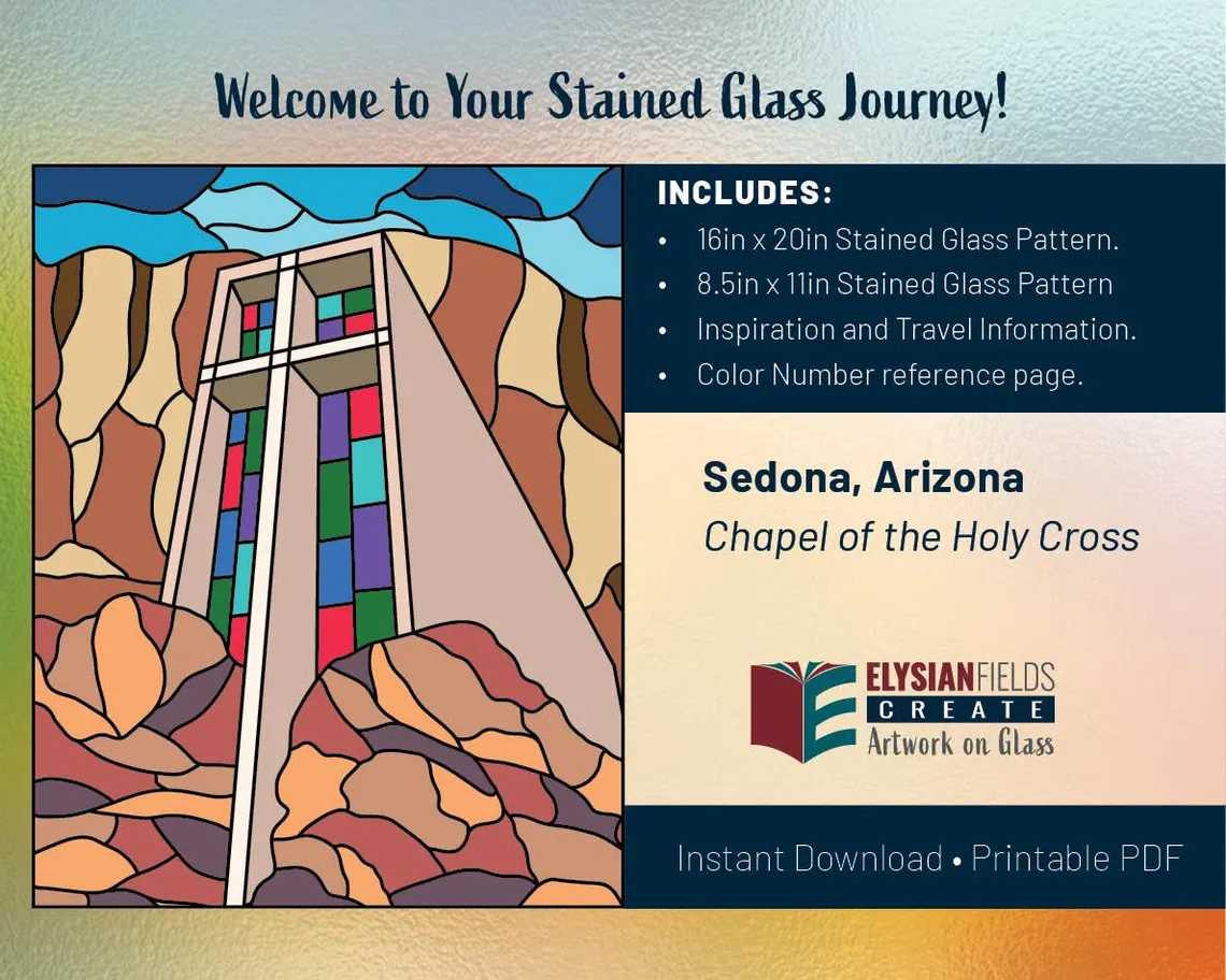 Sedona Arizona Stained Glass Pattern